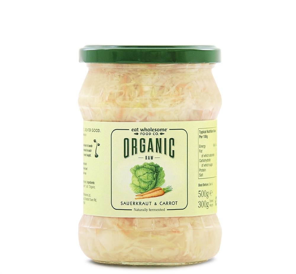 Organic Raw Sauerkraut & Carrot 500g - Greenlands Health Store