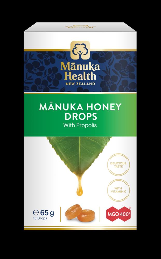 MGO 400+ Manuka Honey Drops with Propolis 65gm - 15's - Greenlands Health Store