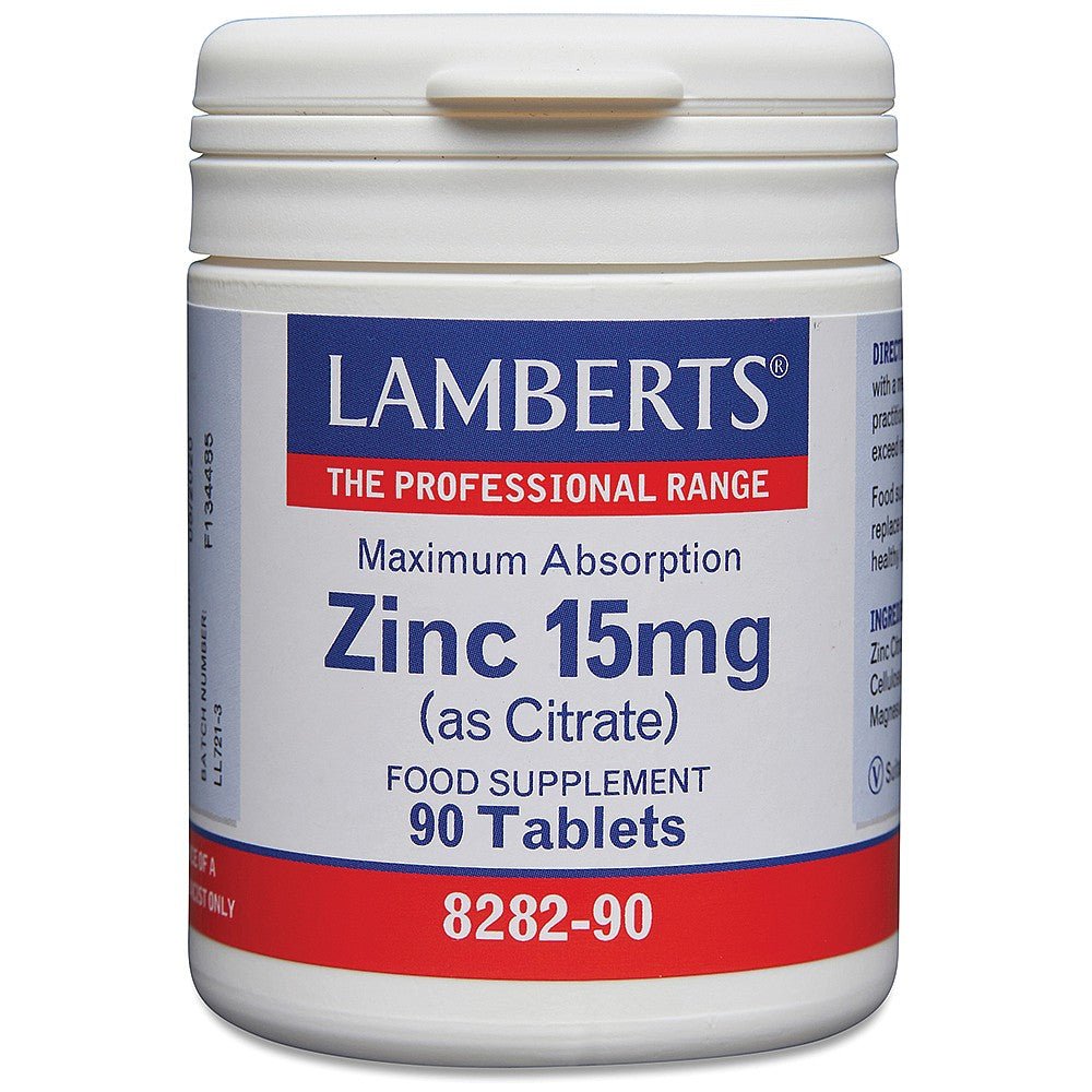 Zinc 15mg (as Citrate) 90 tablet - Greenlands Health Store