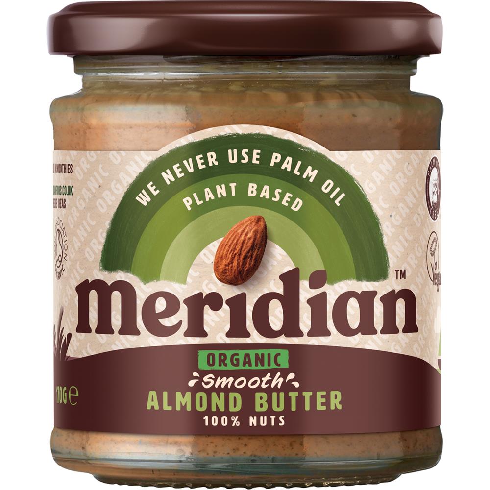 Meridian Organic Smooth Almond Butter 100% 170g - Greenlands Health Store