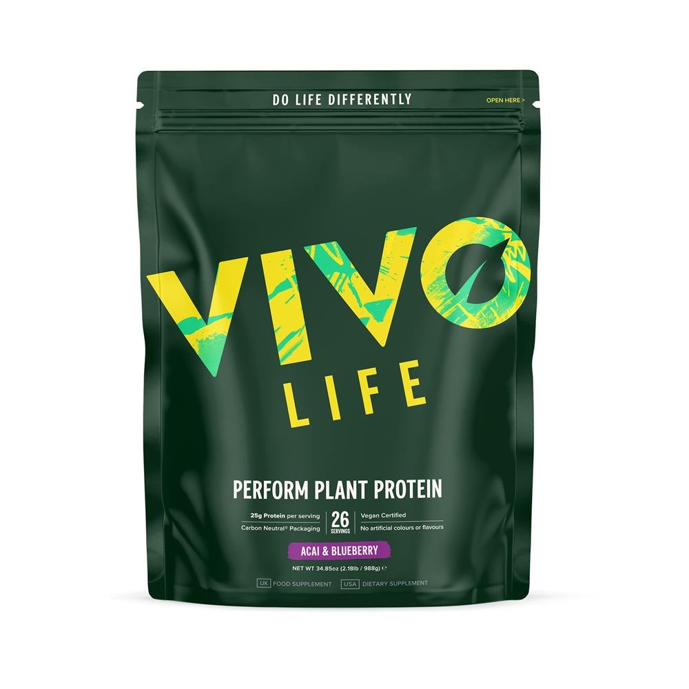 Vivo Life Perform Plant Protein Acai & Blueberry 988g - Greenlands Health Store