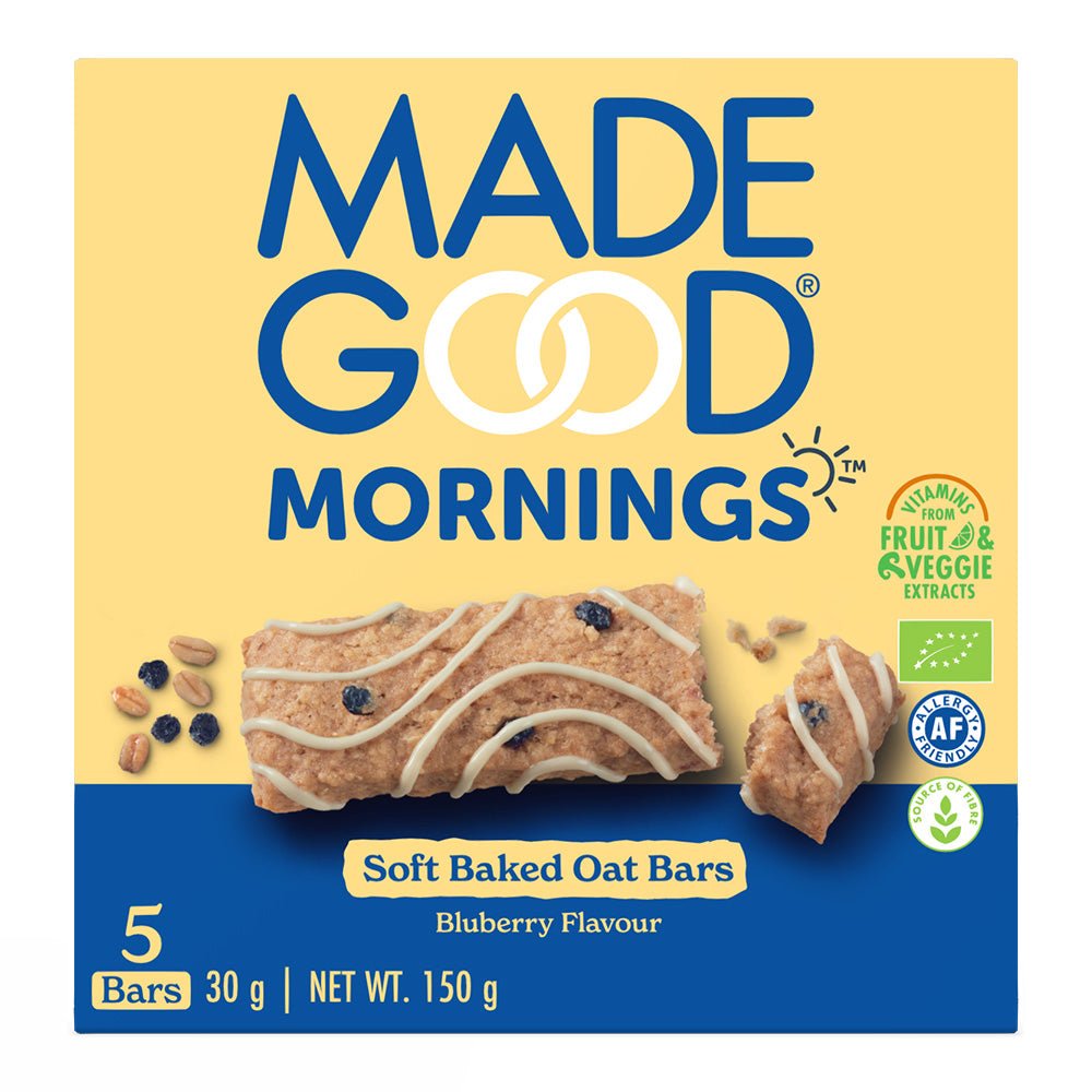 MadeGood Morning Oat Bar Blueberry 5 x 30g - Greenlands Health Store