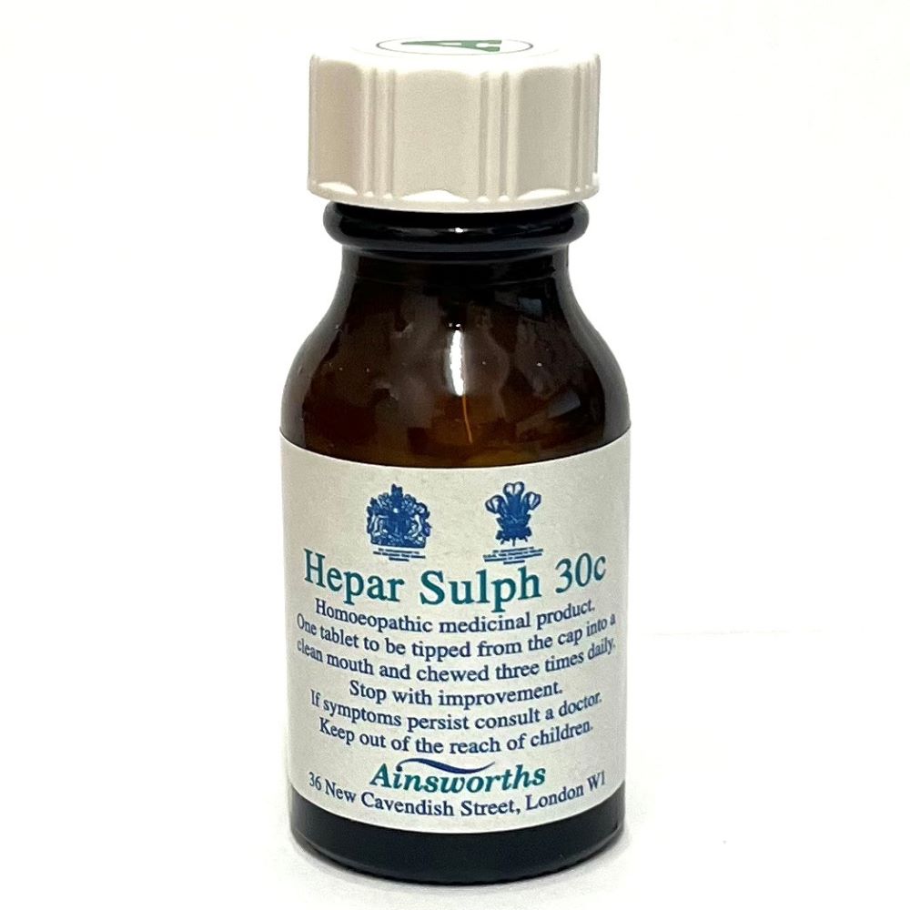 Hepar Sulph 30C Single Counter Remedy 120 tabs - Greenlands Health Store
