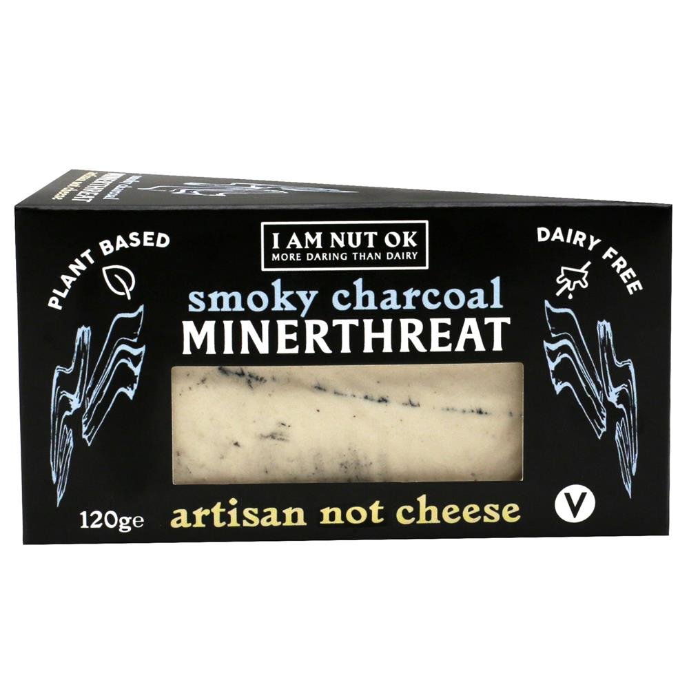 Minerthreat - Smoky Charcoal Vegan Cheese 120g - Greenlands Health Store