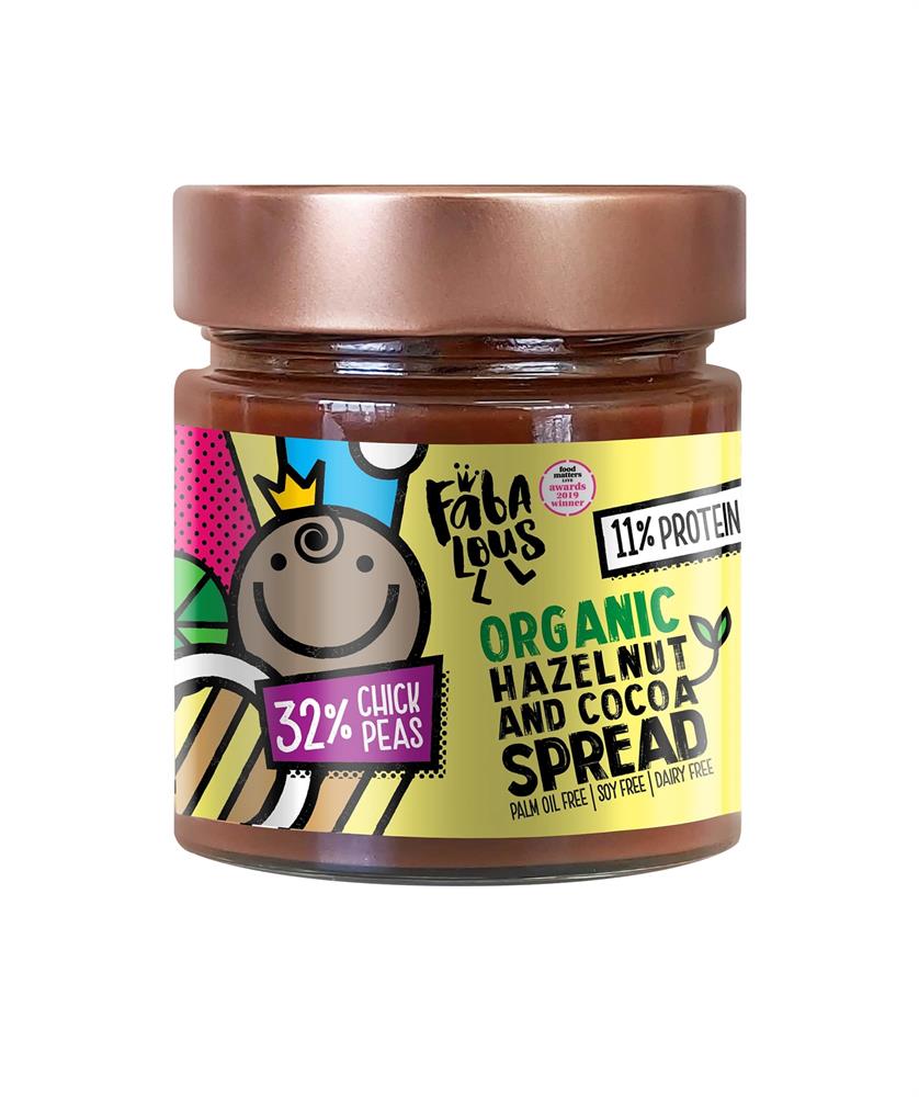 Fabalous Organic Hazelnut & Cocoa Chickpea Spread 200g - Greenlands Health Store