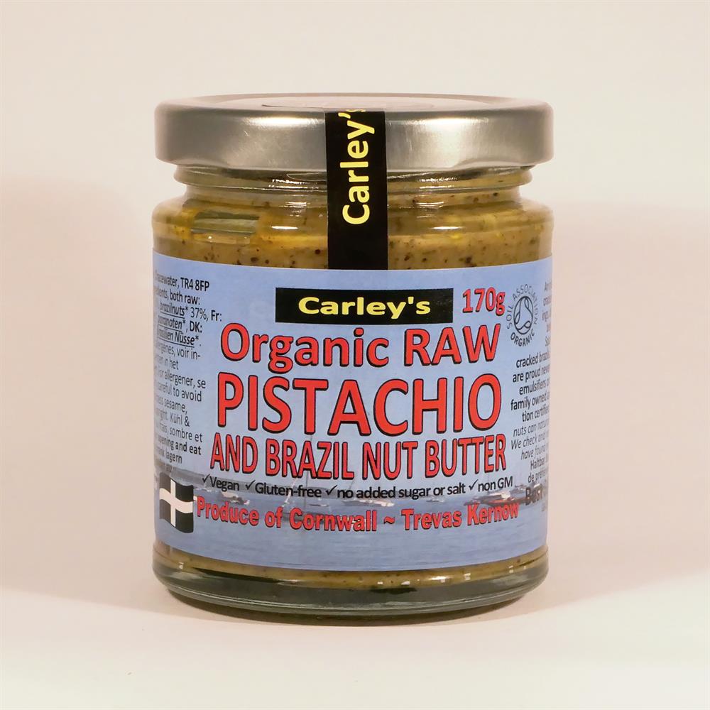 Org Raw Pistachio & Brazil Nut Butter 170g - Greenlands Health Store