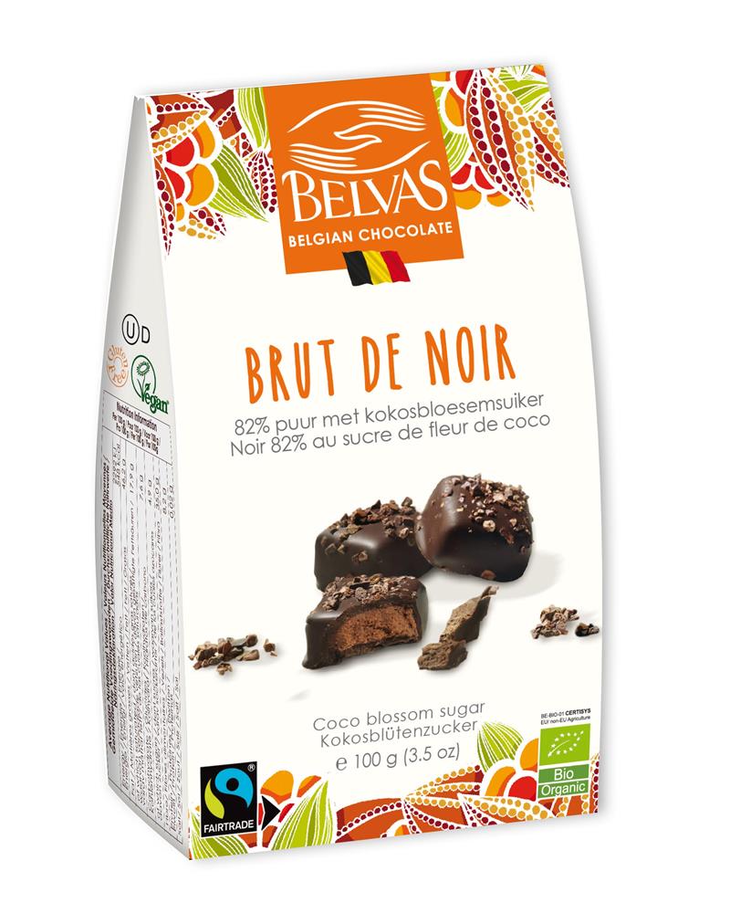 Belvas Organic Brut de Noir 82% - with coconut blossom sugar - 100g - Greenlands Health Store