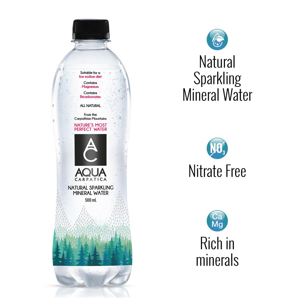 Sparkling Mineral Water 500ml PET Nitrate Free - Greenlands Health Store
