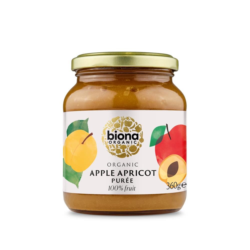 Organic Apple & Apricot Puree - No added sugar 360g - Greenlands Health Store