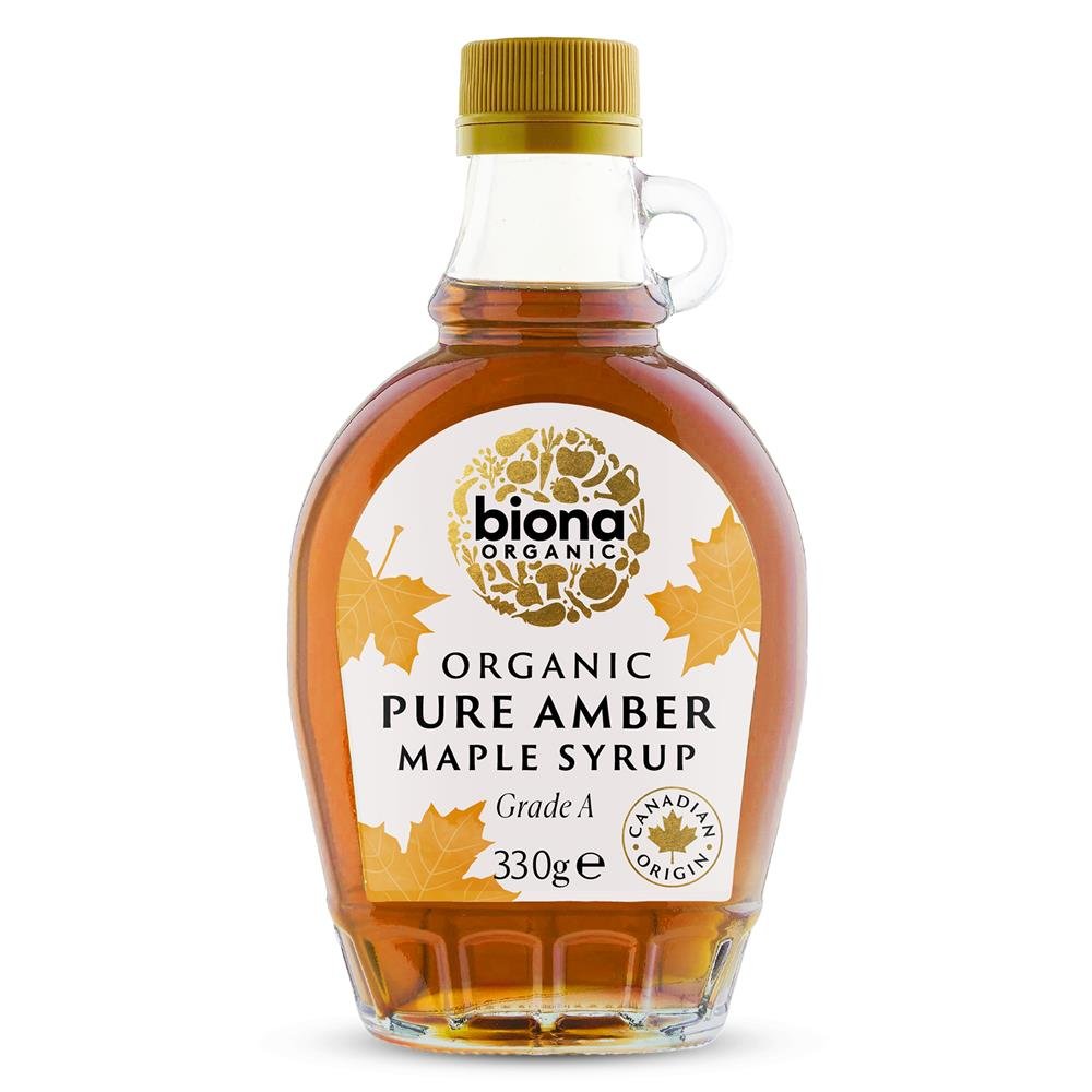 Biona Organic Pure Maple Syrup Amber Grade A 330g - Greenlands Health Store