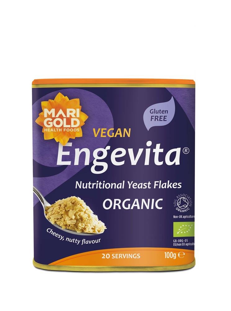 Marigold Organic Engevita Yeast Flakes Purple 100g - Greenlands Health Store