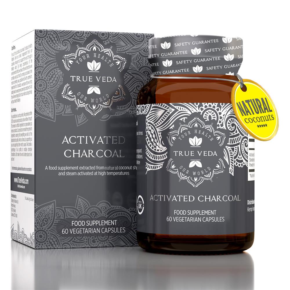 Activated Charcoal: Natural Vegan Ethical Non - GMO 60 capsules - Greenlands Health Store