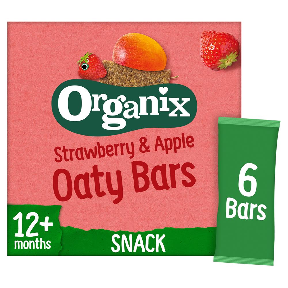 Strawberry& Apple Organic Soft Oat Snack Bars Multipack(6x23g) - Greenlands Health Store