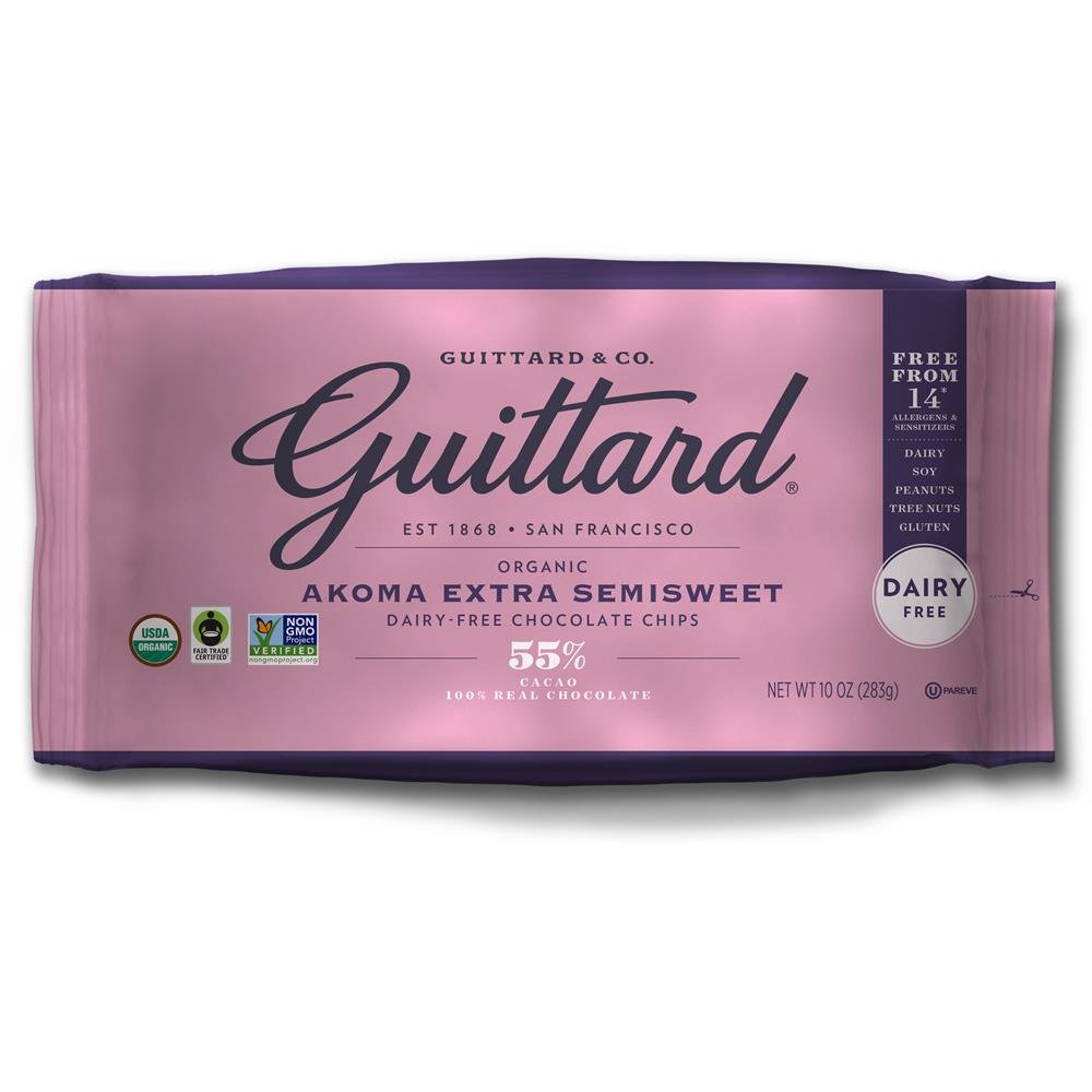 Guittard 'Akoma' Organic Chocolate Baking Chips. Allergen free. - Greenlands Health Store