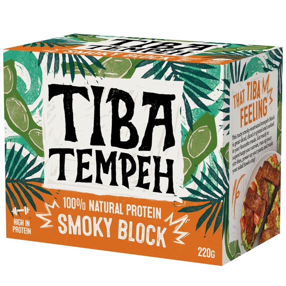 Tiba Tempeh Smoky Block 220g - Greenlands Health Store