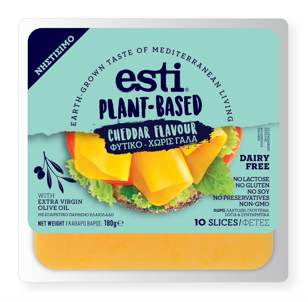 Esti Plant Based Cheddar Flavour Slices 180g - Greenlands Health Store