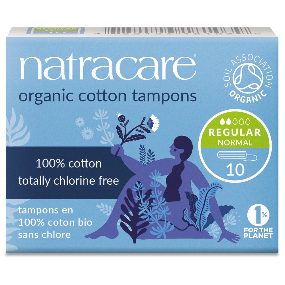 Organic Non - Applicator Tampons Regular x 10 - Greenlands Health Store