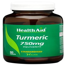 Turmeric (Curcumin) 750mg Equivalent - 60 Tablets - Greenlands Health Store