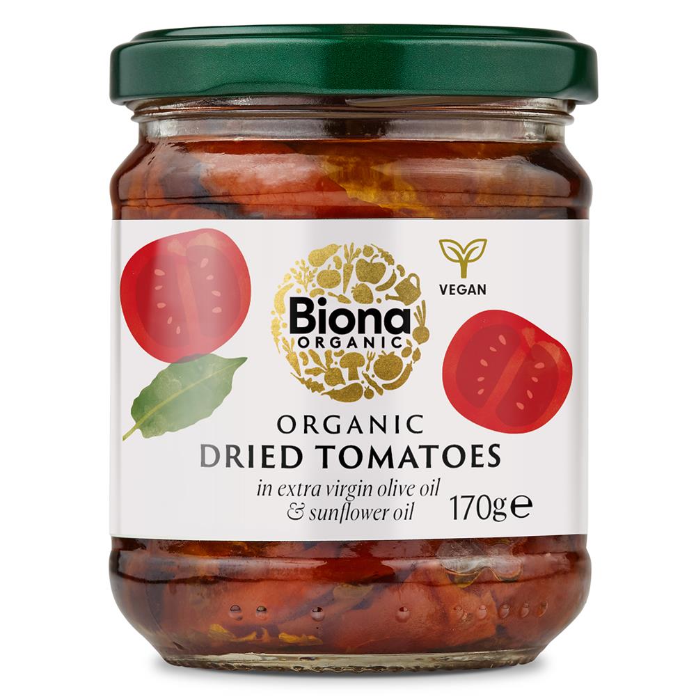 Organic Dried Tomatoes in Extra Virgin Olive Oil 170g - Greenlands Health Store