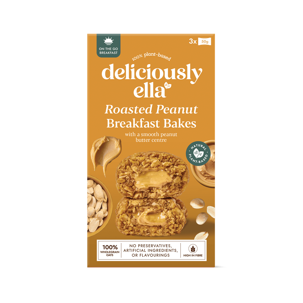 Deliciously Ella Peanut Butter Breakfast Bakes (50g x 3) - Greenlands Health Store