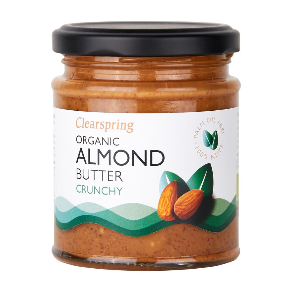 Organic Almond Butter Crunchy 170g - Greenlands Health Store