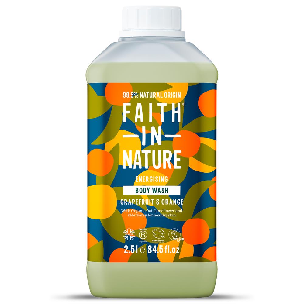 Faith In Nature Grapefruit & Orange Body Wash 2.5L - Greenlands Health Store