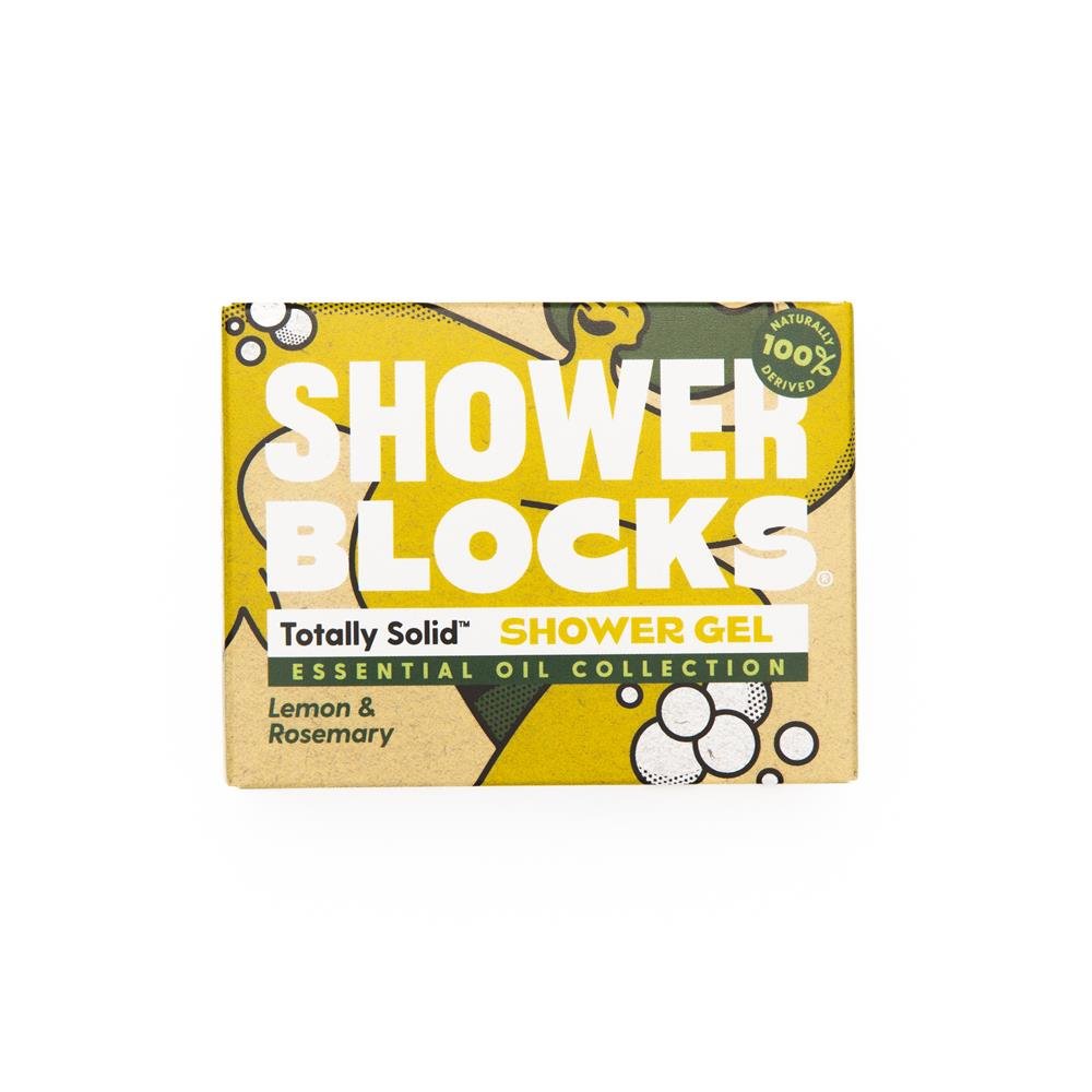 Shower Blocks solid shower gel in Lemon & Rosemary 100g - Greenlands Health Store
