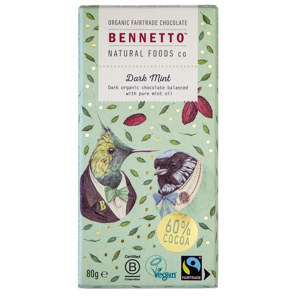 Organic Chocolate Bar Dark Mint 80g - Greenlands Health Store