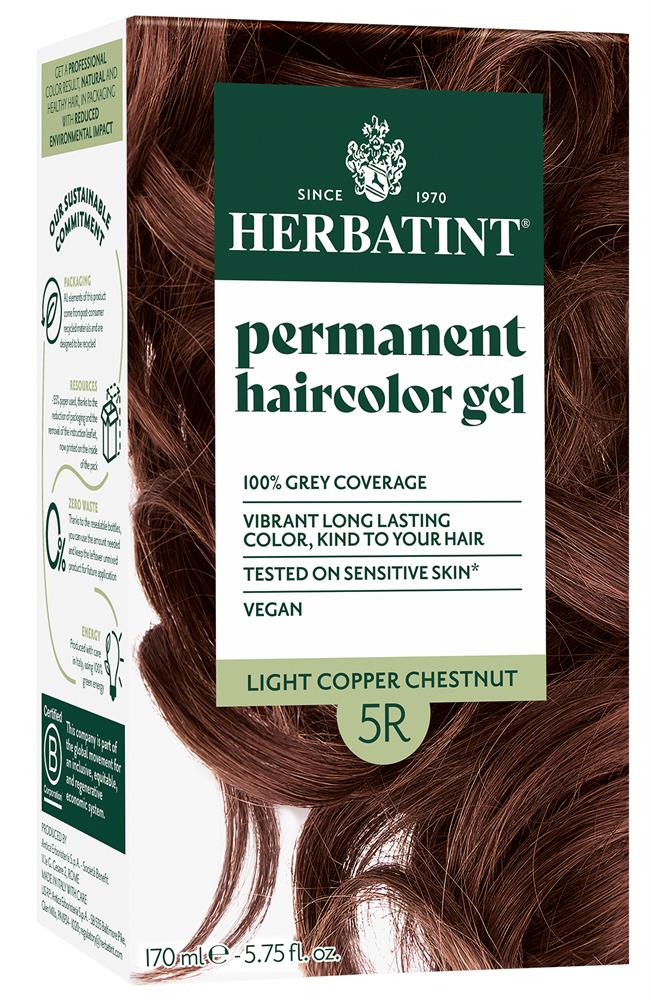 Light Copper Chestnut Ammonia Free hair Colour 5R 170ml - Greenlands Health Store
