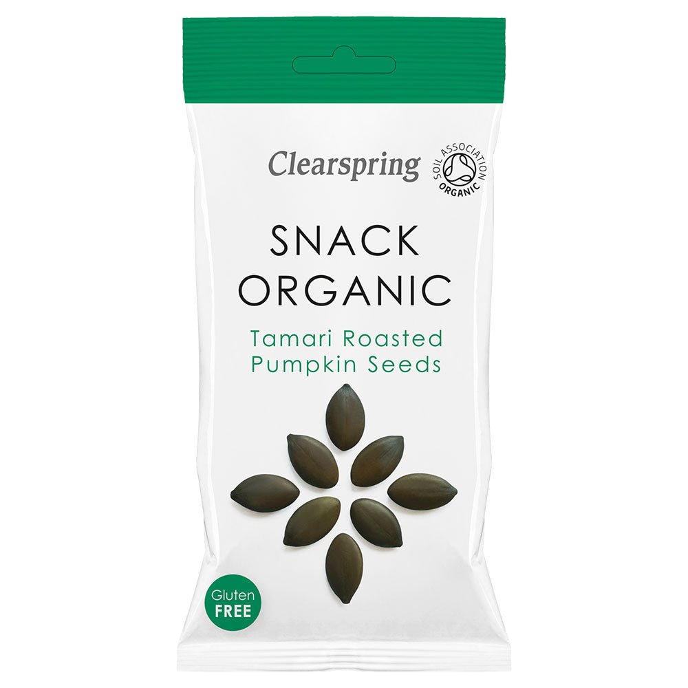 Snack Organic Tamari Roasted Pumpkin Seeds 30g - Greenlands Health Store