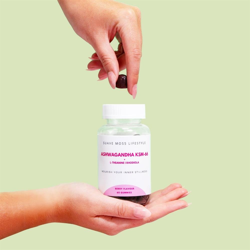 Ashwagandha KSM - 66 L - Theanine 60 Vegan Gummies SUGAR FREE - Greenlands Health Store