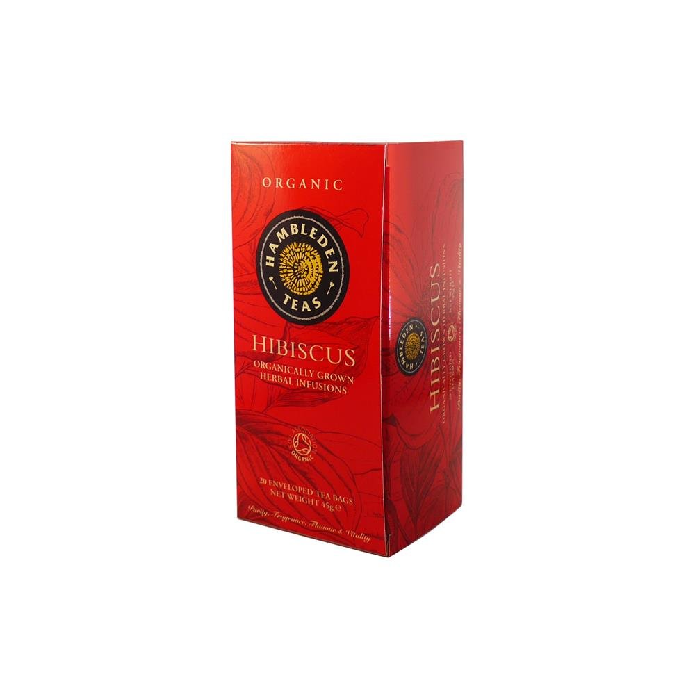 Hambleden Herbs Organic Hibiscus teabags - Greenlands Health Store