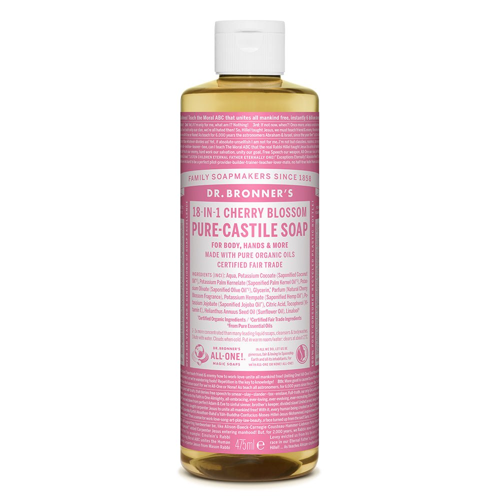 Cherry Blossom Pure Castile Liquid Soap 475ml - Greenlands Health Store