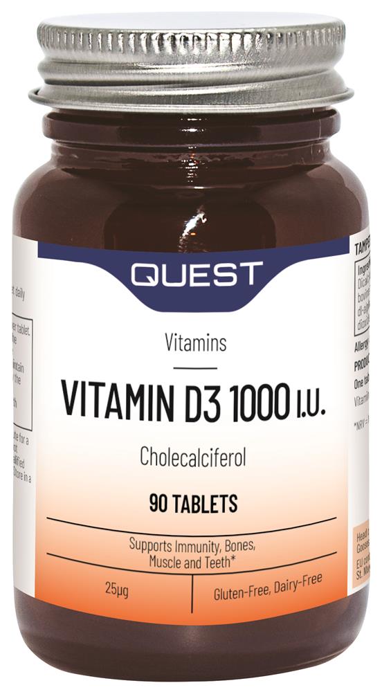 Vitamin D3 1000 i.u 90 tabs - Greenlands Health Store