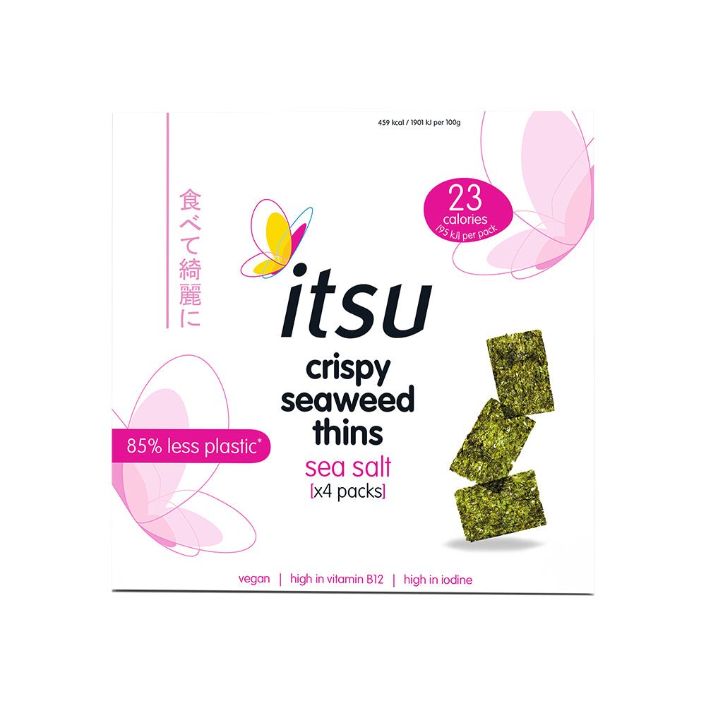 itsu Crispy Sea Salt Seaweed Thins Multipack 4x5g NEW TRAYLESS - Greenlands Health Store