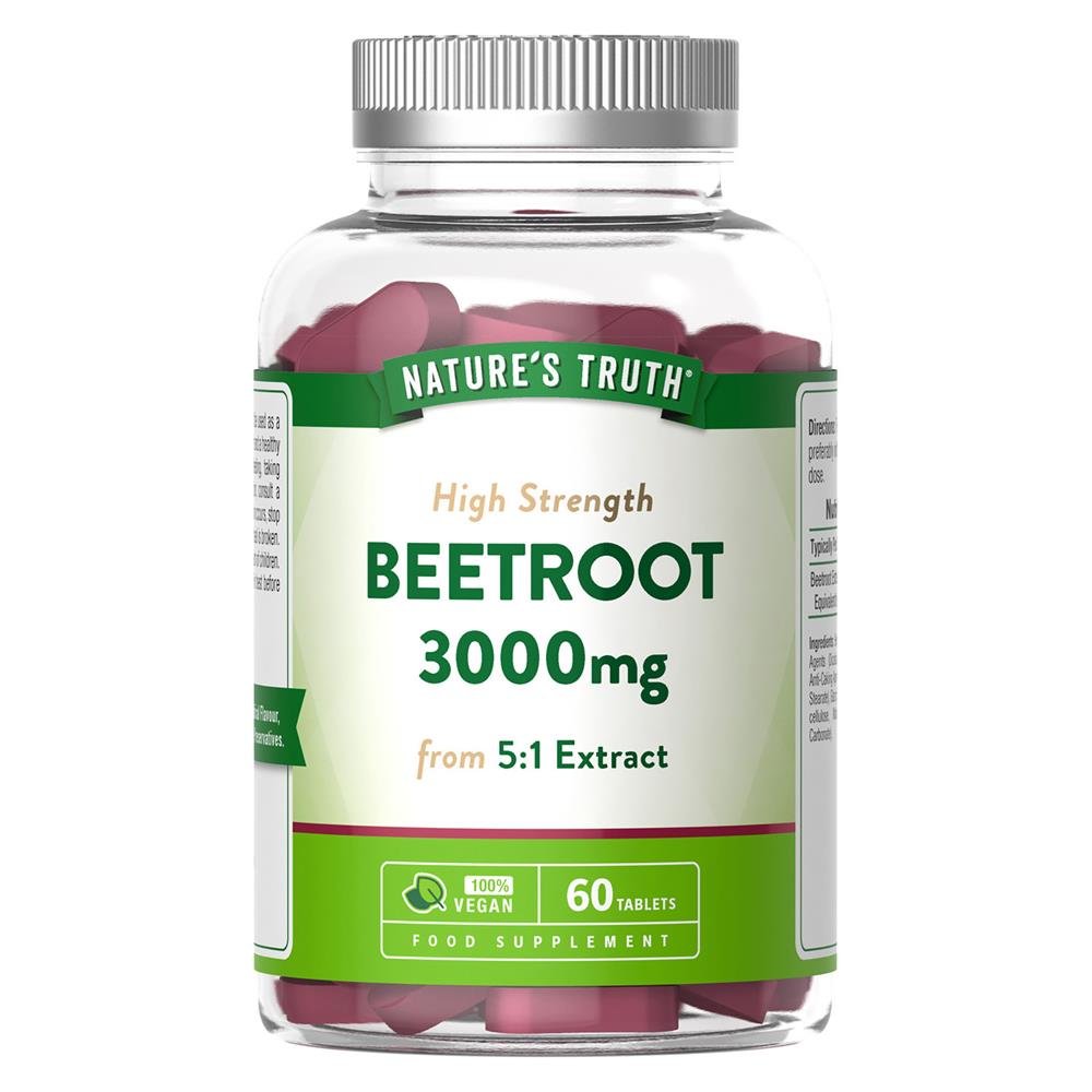 Beetroot Extract 3000mg 60 Tablets - Greenlands Health Store