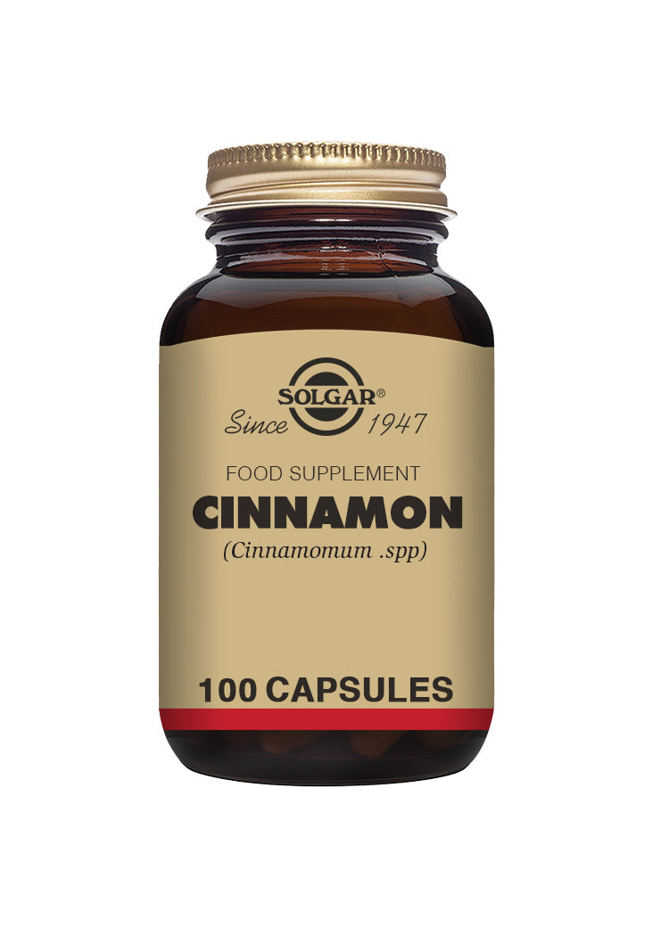 Solgar® Cinnamon Vegetable Capsules - Pack of 100 - Greenlands Health Store