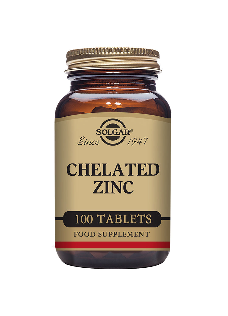Solgar® Chelated Zinc Tablets - Pack of 100 - Greenlands Health Store