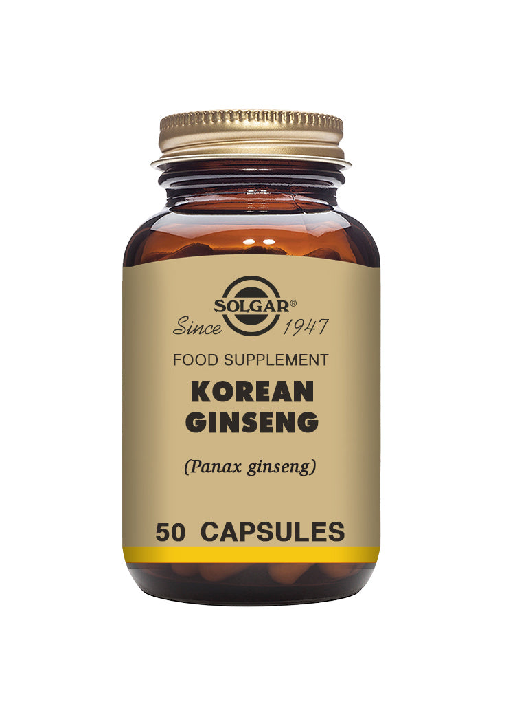 Solgar® Korean Ginseng Vegetable Capsules - Pack of 50 - Greenlands Health Store