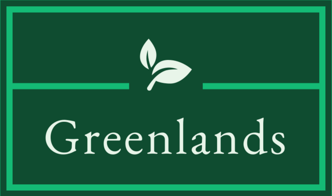 Greenlands logo on a green background