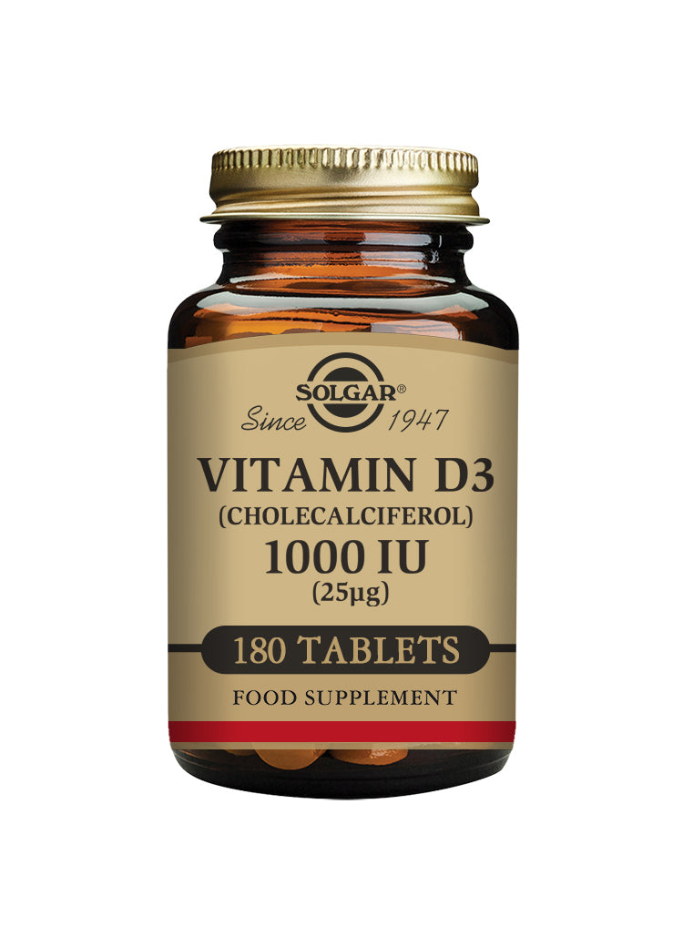 Solgar® Vitamin D3 (Cholecalciferol) 1000 IU (25 µg) Tablets - Greenlands Health Store