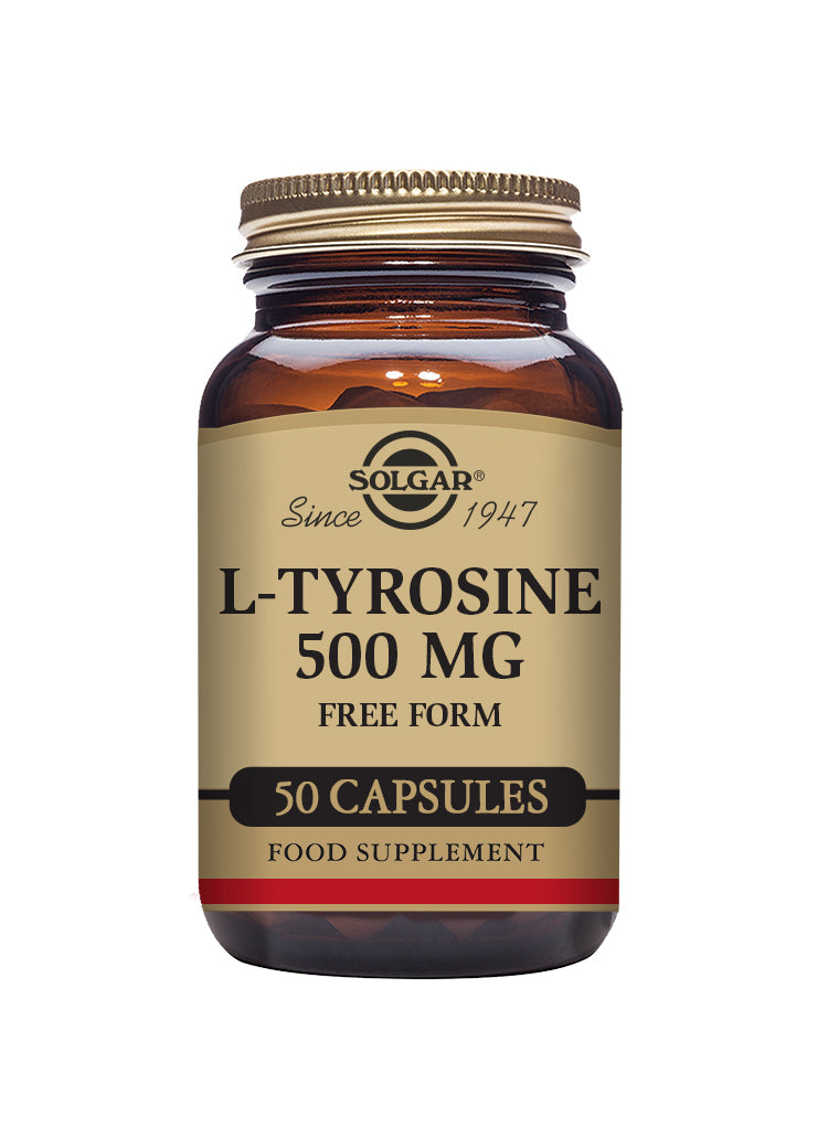 Solgar® L-Tyrosine 500 mg Vegetable Capsules - Pack of 50 - Greenlands Health Store