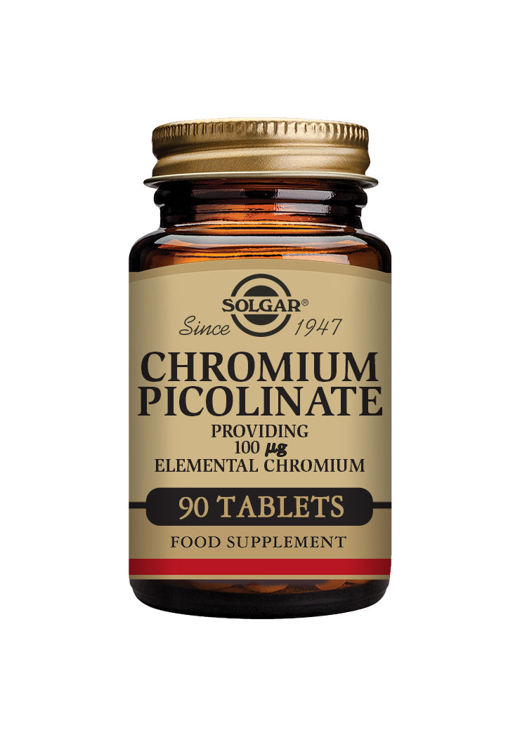 Solgar® Chromium Picolinate 100 µg Tablets - Pack of 90 - Greenlands Health Store