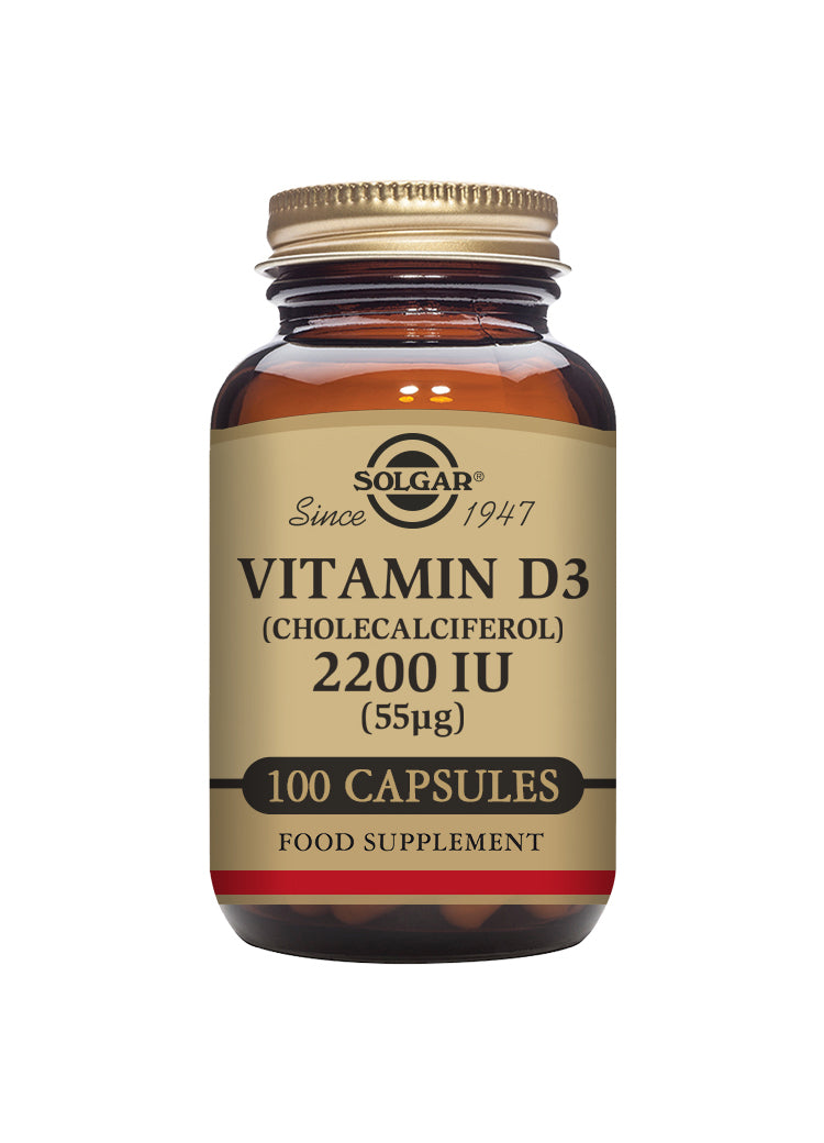Solgar® Vitamin D3 (Cholecalciferol) 2200 IU (55 µg) Vegetable Capsules - Greenlands Health Store