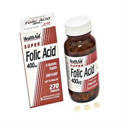 Folic Acid 400ug (9 month supply) Tablets 270's - Greenlands Health Store