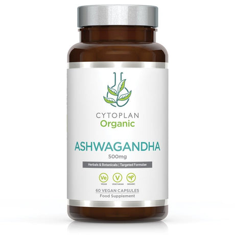 Organic Ashwagandha 500mg 60 capsules - Greenlands Health Store