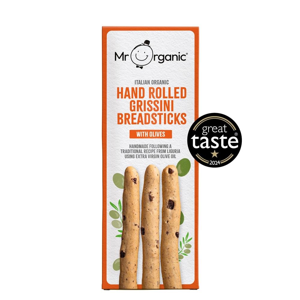Mr Organic Grissini Breadsticks with Olives - Greenlands Health Store