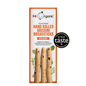 Mr Organic Grissini Breadsticks with Olives - Greenlands Health Store