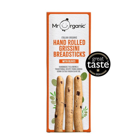 Mr Organic Grissini Breadsticks with Olives - Greenlands Health Store