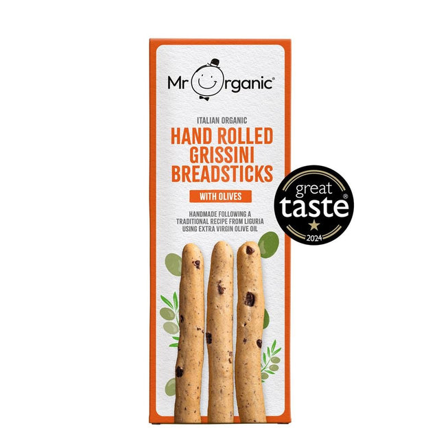Mr Organic Grissini Breadsticks with Olives - Greenlands Health Store
